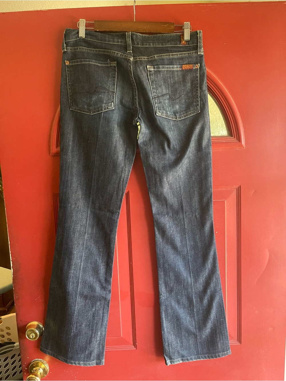7 For All Mankind Dark Blue Flare Jeans